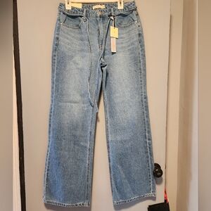 Francesca's Collections Mid Rise Wide Leg Jeans